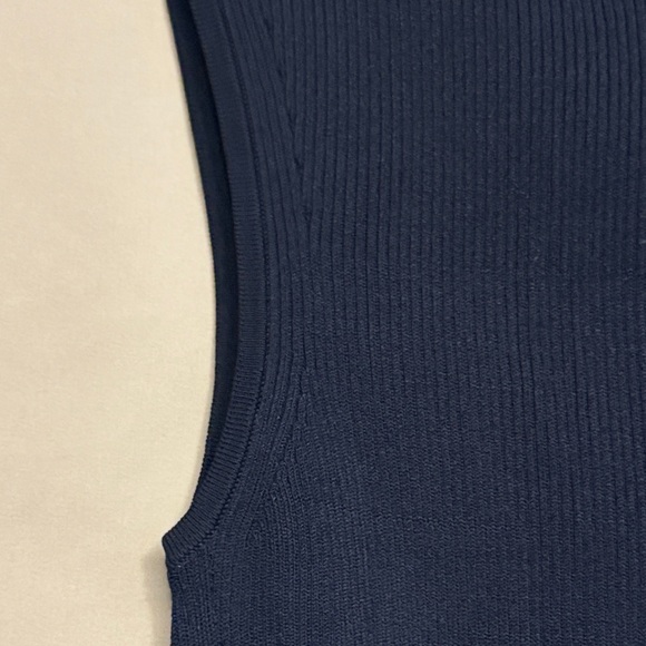 Boss Hugo Boss Ribbed Knit Top, Size XS, Color Navy Blue - Picture 5 of 10